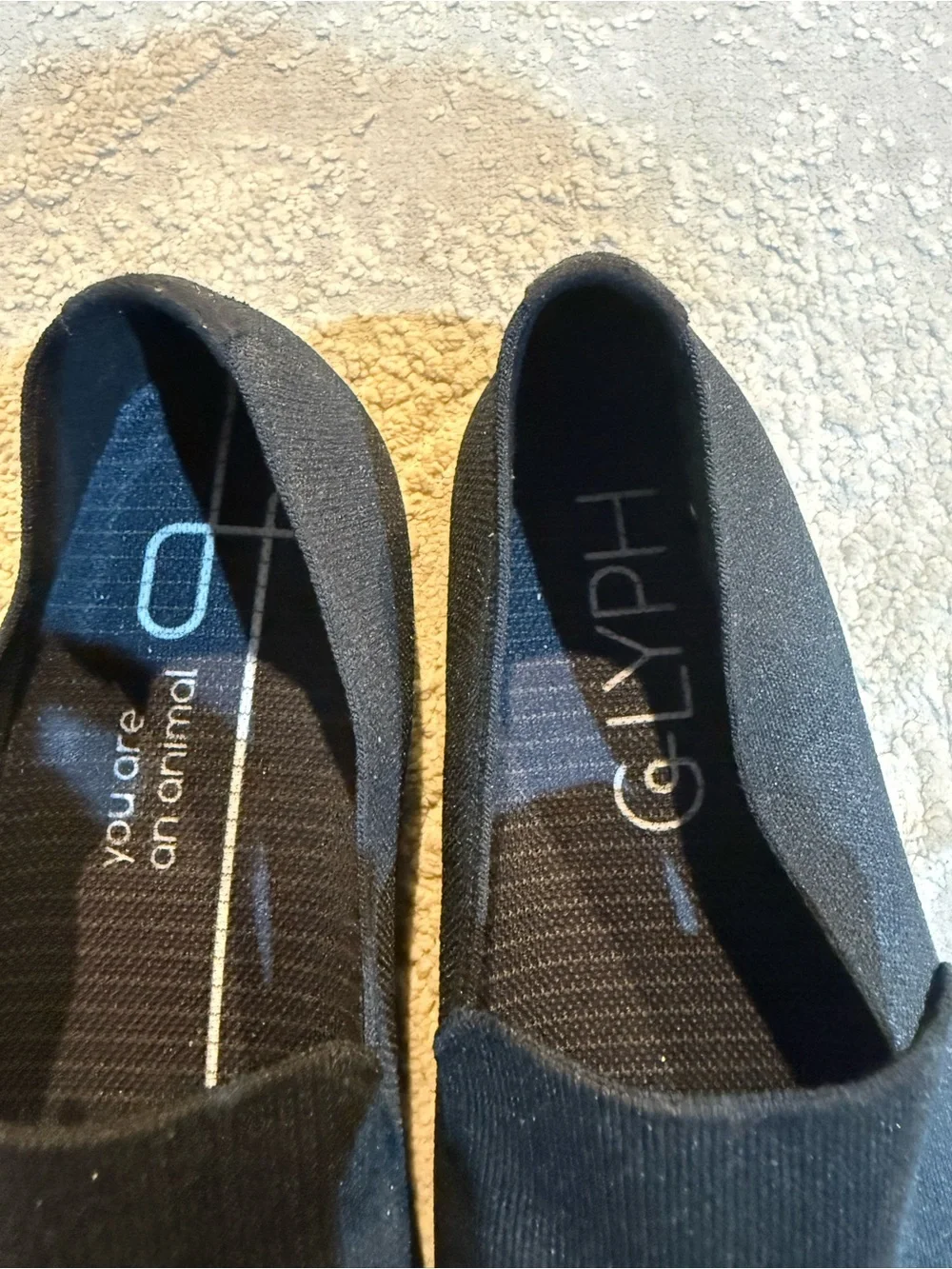 GLYPH Panther black knit Slip On loafers Casual Shoes 12